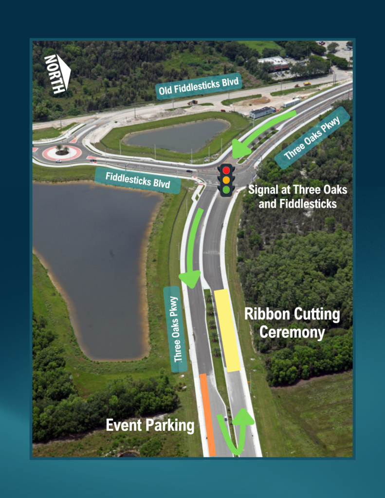Three Oaks Ribbon Cutting Invitation Location Map